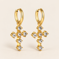 Celeste Cross Hoops - 01