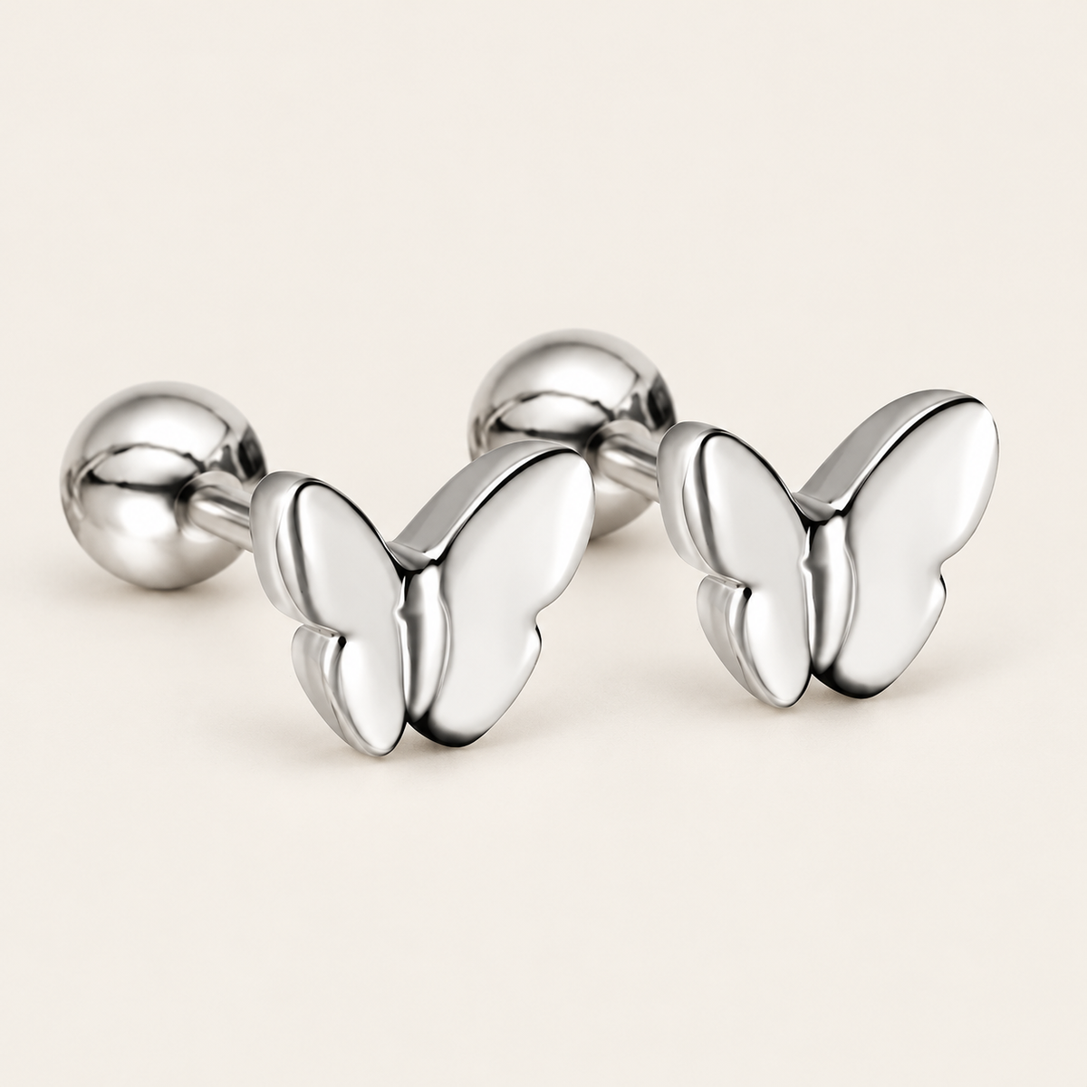 Elva Butterfly Studs Silver - 01