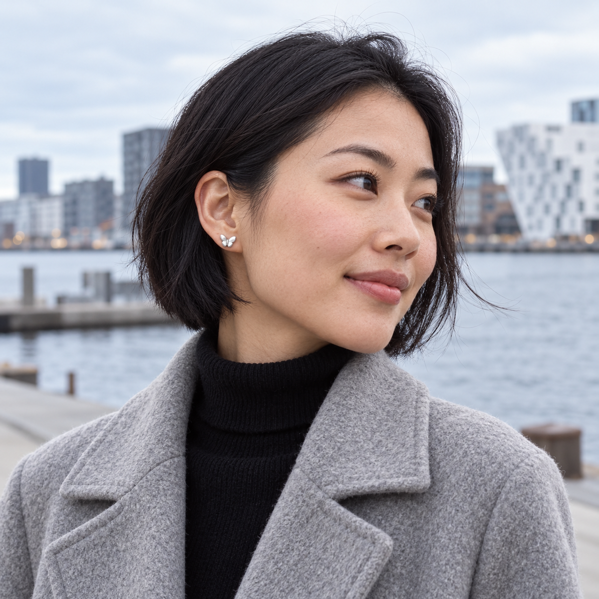 Elva Butterfly Studs Silver - 01