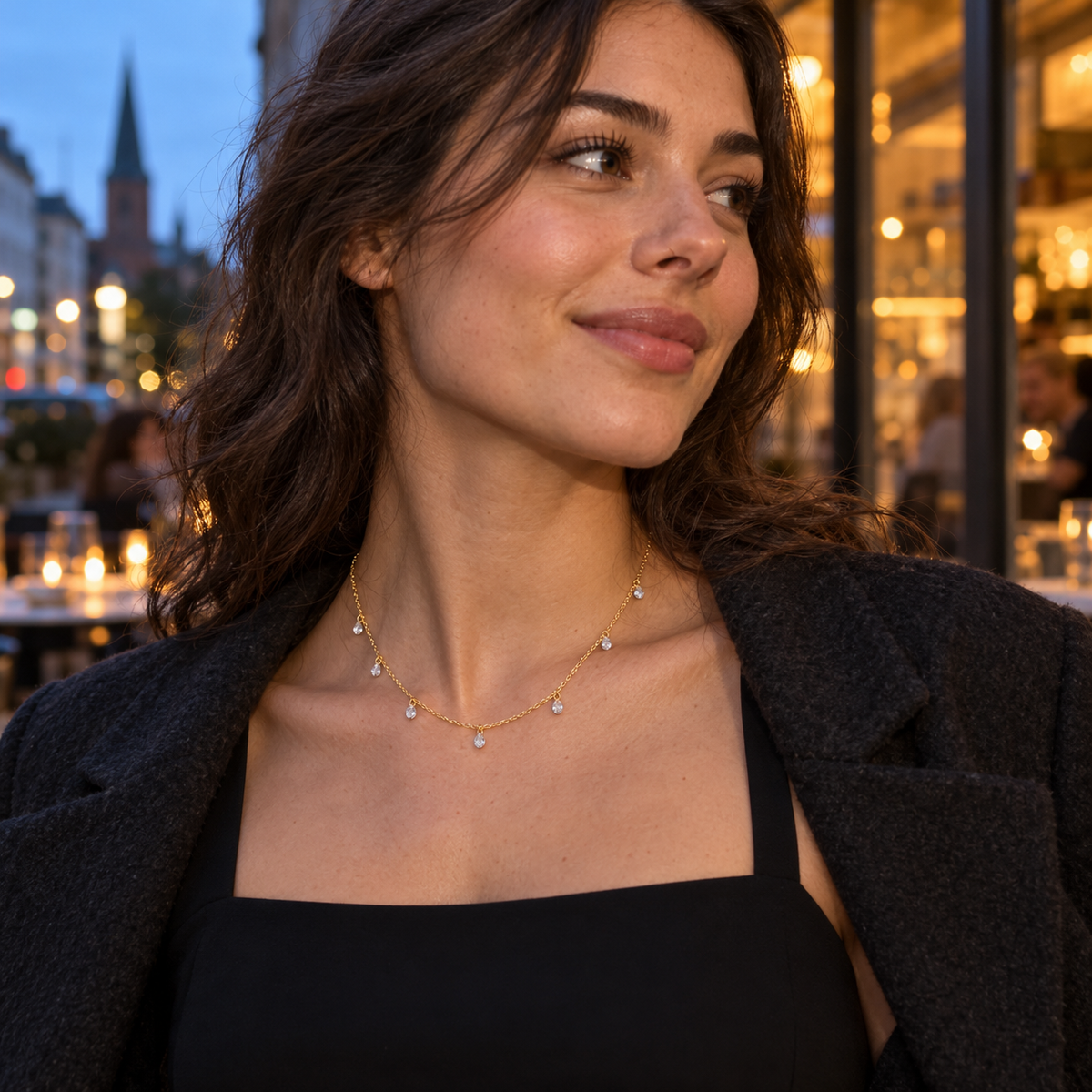 Elina Drop Necklace - 01