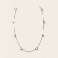 Amalie Hearts Necklace Silver - 01