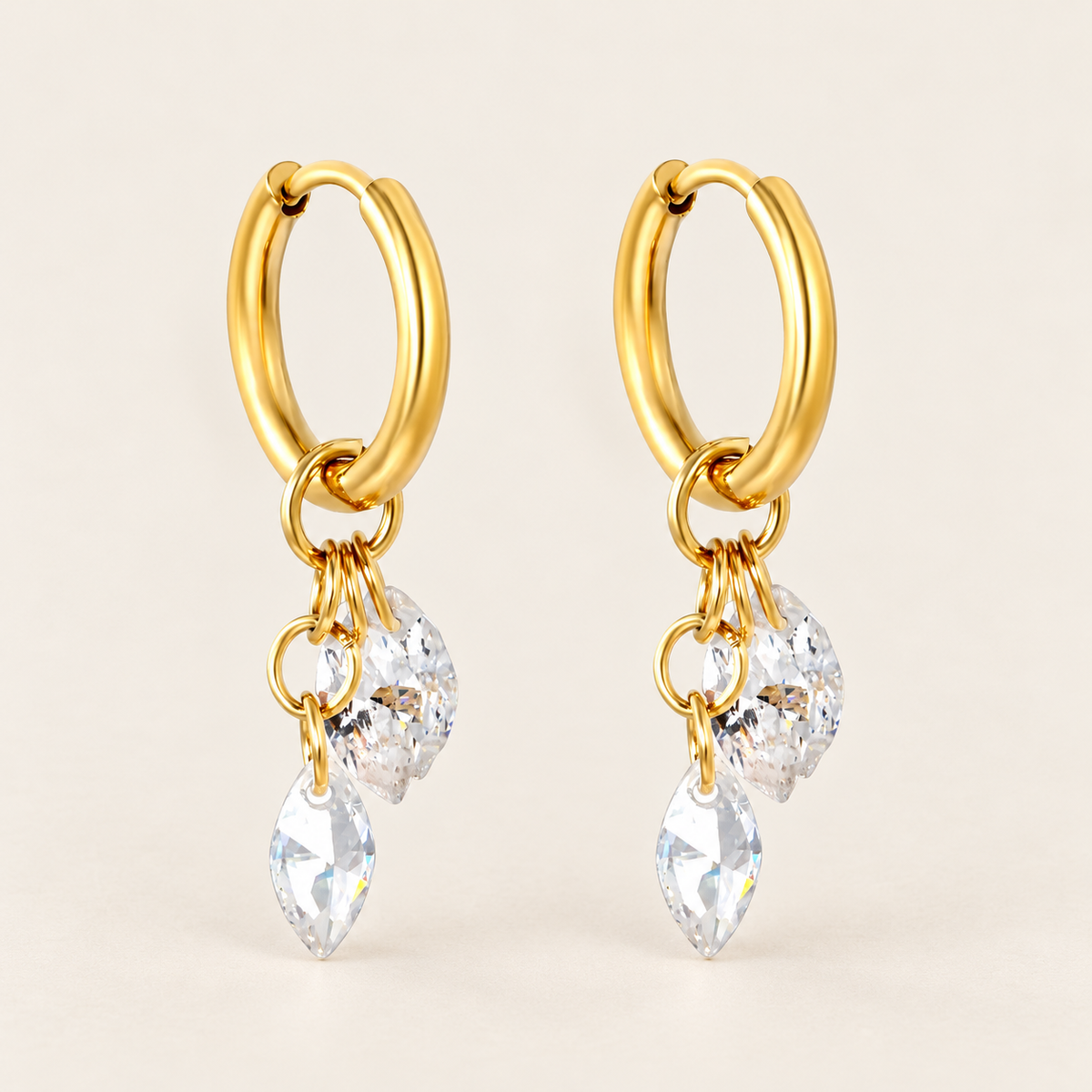 Celeste Crystal Hoops - 01